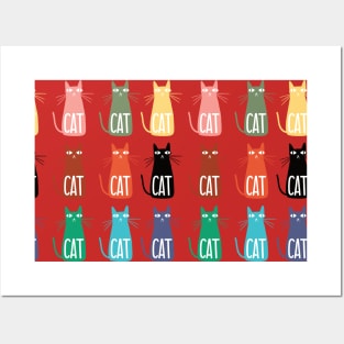 Group Of Cool Hepcat Cats - 9 Lives - Landscape Pattern Posters and Art